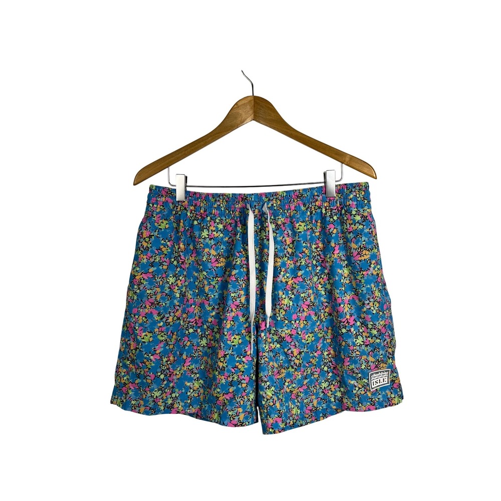Chubbies Mens XL Swim Trunks Blue Floral Confetti Print 5.5 Inch Inseam Lined